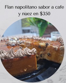 Flan Napolitano café y nuez