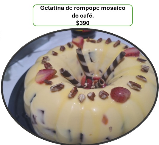 Gelatina de rompope mosaico